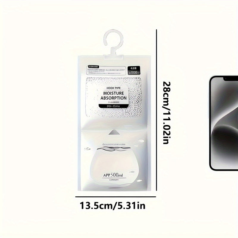 10 bolsas absorbentes de humedad colgantes, deshumidificador, 56.43 oz de desecante - Ideal para clósets, dormitorios y baños. Diseñado para un control efectivo de la humedad. Kit anti-humedad para el hogar