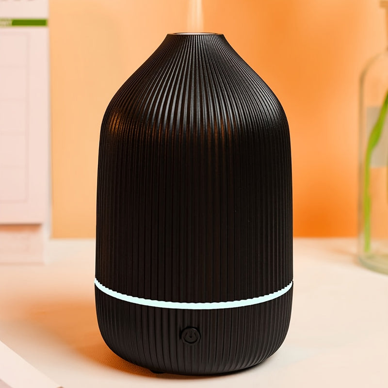 Diseminador de aromaterapia ultrasonico compacto con alimentación USB y función de niebla - Negro, ideal para hogar y oficina, diseminador para hogar, oficina y sala de estar.