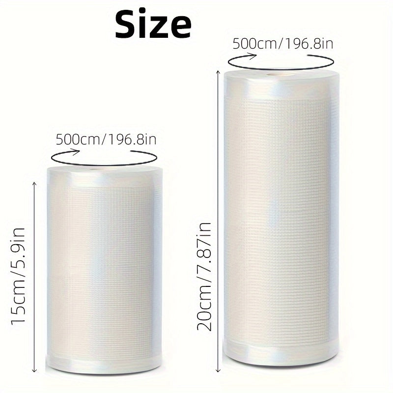 1 rollo, bolsas de sellado al vacío profesional Agashe, superficie de textura avanzada, eliminación eficiente del aire, sello a prueba de fugas, para almacenamiento de alimentos a granel, preparación de comidas, cocción lenta, compatible con la mayoría d