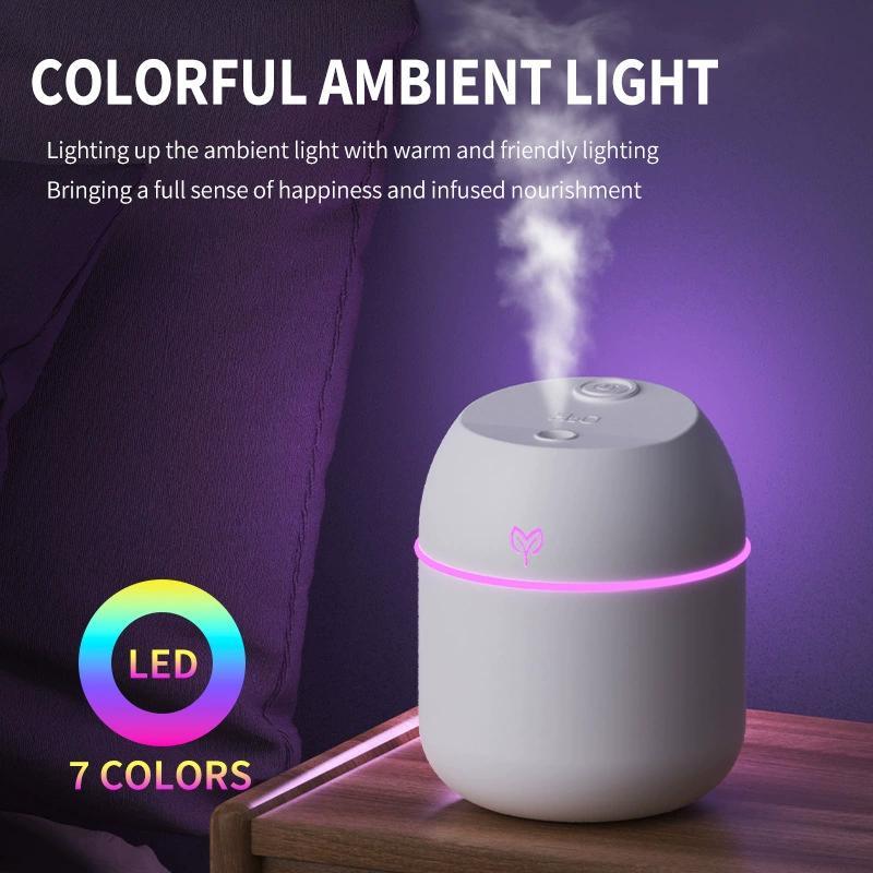 Humidificador de escritorio de 220 ml con USB Mini, Máquina de tratamiento de aire y aroma para el hogar y coche