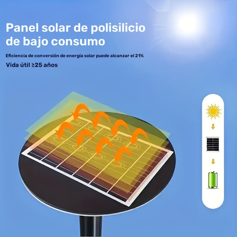 Lámpara solar redonda tipo UFO con sensor de movimiento, control remoto, acabado pulido para villas, comunidades y plazas, lámpara de jardín