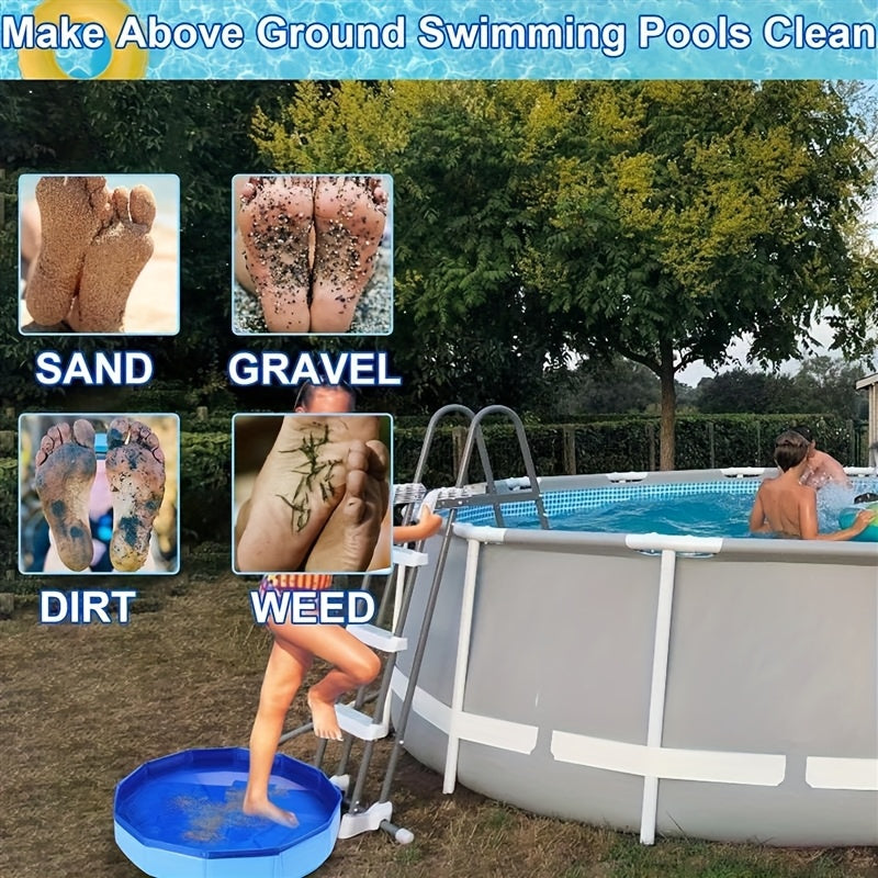 Baño de Pies Colapsable Resistente - Bañera Portátil para Spa, Diseño Compacto y Secado Rápido en PVC, Ideal para Hogar, Viajes o Piscina - Sin Necesidad de Electricidad, Fácil Almacenamiento y Limpieza, Cuidado de los Pies, Superficie Antideslizante, Co