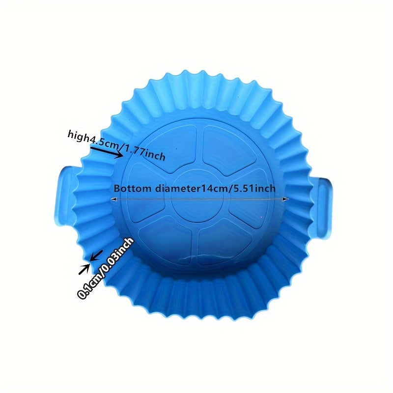 1/2pcs Almohadilla de Silicona para Freidora de Aire Multifuncional, Forro de Silicona Reutilizable para Freidora de Aire, Sartén de Silicona Antiadherente para Hornear, Accesorios para Freidora de Aire en Casa