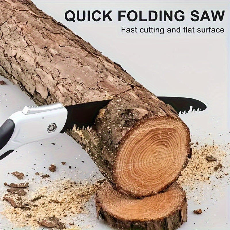 1pc Sierra de Cadena Manual Resistente - Motosierra Plegable para Jardín con Hoja Afilada, Herramienta Manuales para Leña, Podado y Paisajismo - Portátil para Hogar y Profesionales, Uso Exterior - Sin Necesidad de Electricidad, Diseño Plegable, Construcc
