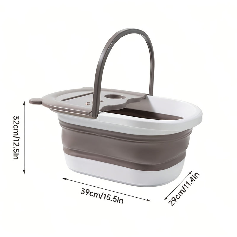 2 uds o 1 ud Bañera Plegable para Pies - Sin Necesidad de Electricidad, Cubo Portátil con Piscina Suave para Remojar en Casa, Viajes y Salón - Diseño Colapsable, Naranja, Ideal para Relajación y Pedicuras, Accesorio de Autocuidado, Mangos Ergonómicos, Fá