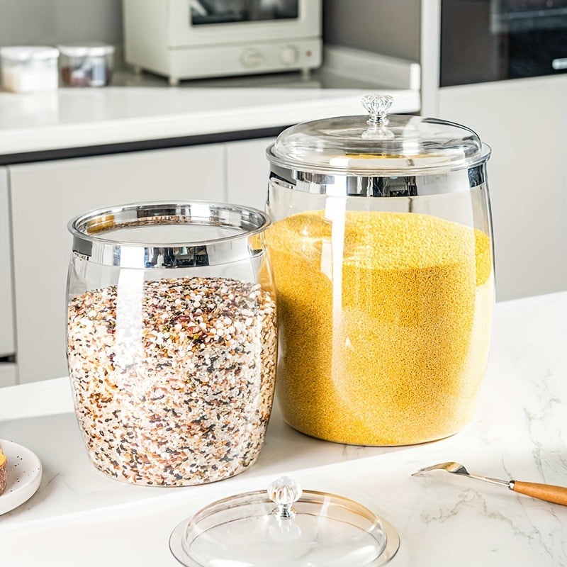 Tarros Grandes Transparentes Sellados para Uso Doméstico, Adecuados para Marinados de Verduras, Adobos y Almacenamiento de Frutos Secos y Granos. Soluciones de Almacenamiento de Cocina | Contenedores de Visibilidad Clara | Tarro con Sellado Seguro