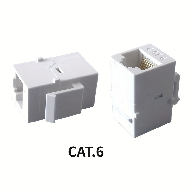 20 piezas de conector RJ45 hembra a hembra para conexión de red informática CAT.6 Gigabit Ethernet, destinado a fines de telecomunicaciones, incluyendo teléfonos, computadoras de escritorio, laptops y otros dispositivos que permiten acceder a datos, cont