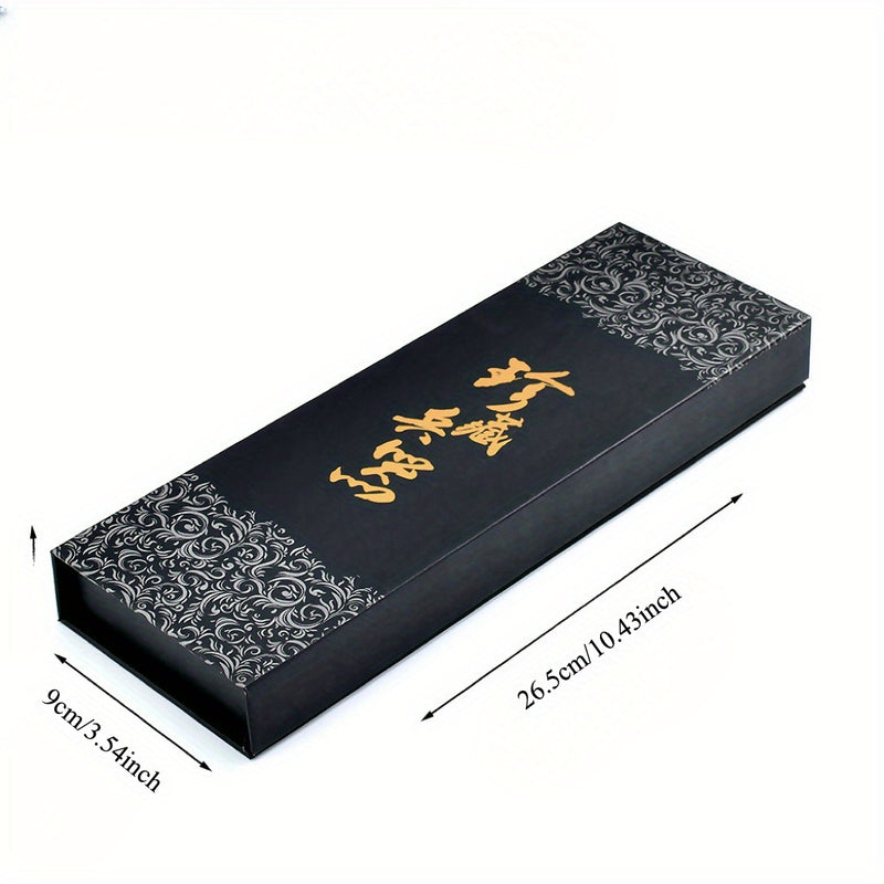 Estuche de exhibición de espada negra de lujo - 10,6" (26,49 cm) caja de almacenamiento de armas antiguas con diseño ornamentado, caja de regalo de cartón duro para cumpleaños, Navidad, Halloween y fiestas, regalo coleccionable, ideal para Navidad
