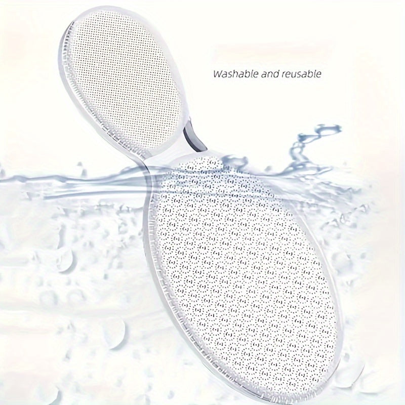 Lima de pies de vidrio nano - Exfoliador de doble cara, herramienta para alisar los pies y dar forma a las uñas, removedor de callos de pedicura profesional, sin perfume, no requiere electricidad ni batería, lavable y reutilizable.