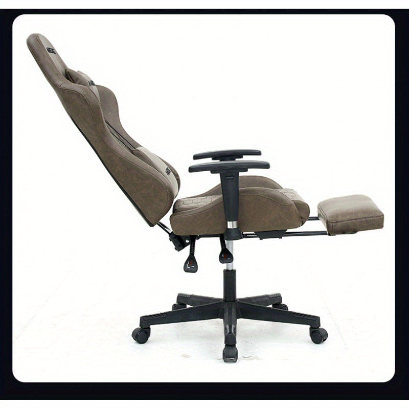 Silla de juego ergonómica con altura ajustable, tejido de poliéster transpirable y diseño ergonómico - Ideal para oficina en casa, estudio y juegos - Estructura de metal para durabilidad, silla de juego ergonómica