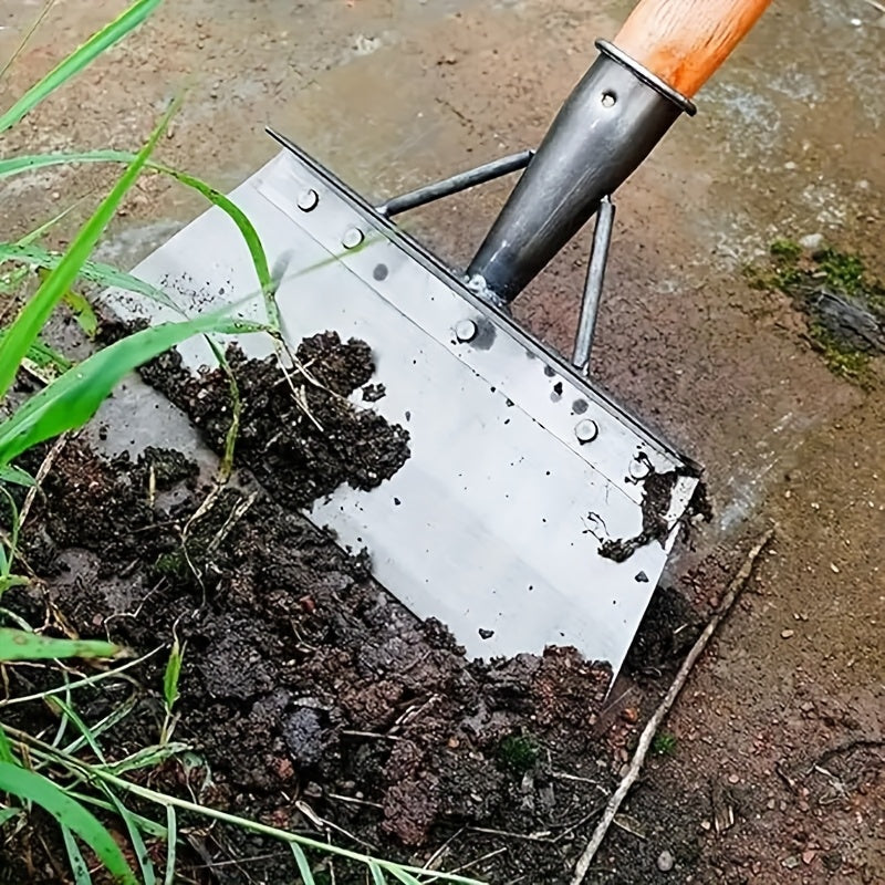 Paleta de Jardín de Acero Inoxidable Resistente - Herramienta Multifuncional para Deshierbe y Cultivo con Filo Afilado, Tenedor Manual para Eliminar Malezas, Aflojar Suelto y Plantar - Ideal para Hogares, Profesionales o Jardines Comerciales - Herramient