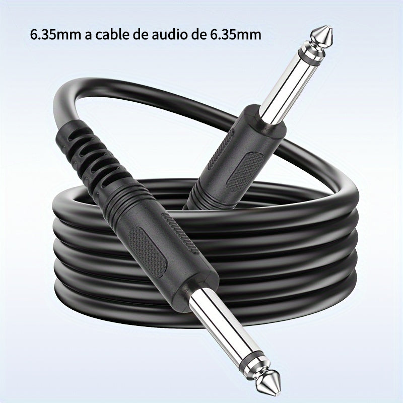 Cable de audio I-zclive de 6.5 mm, cable de audio macho a macho de 6.35 mm, cable de audio de 6.5 mm de cobre libre de oxígeno, cable de audio de reducción de ruido de 6.35 mm, conector de metal aplicable para computadora, DVD, bajo, teclado. Eid Al-Adha