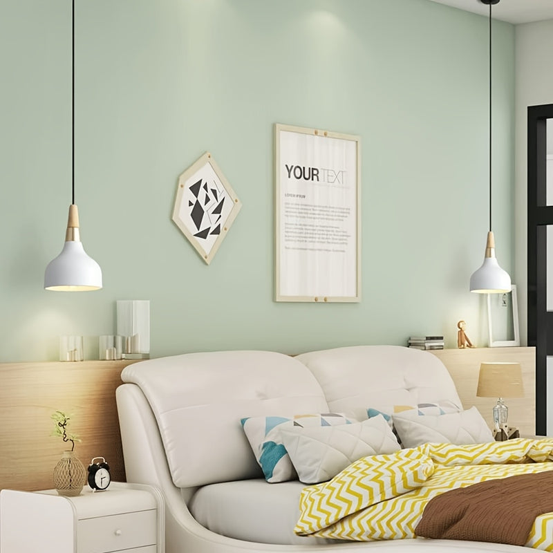 Luz colgante nórdica blanca moderna con cadena ajustable - Acabado metálico elegante, montaje semibrillo para isla de cocina, comedor, dormitorio y sala de estar - Cableado, 110-240V, no necesita batería, iluminación de dormitorio | Acabado metálico eleg