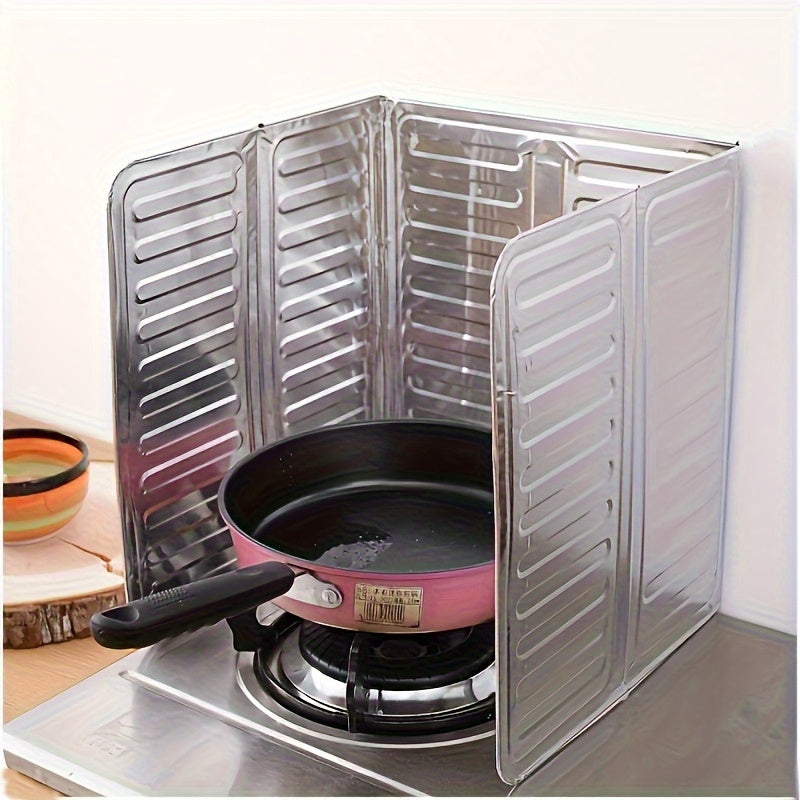 Protector de Encimera Autoadhesivo sin Taladro - Aleación de Aluminio Resistente a Altas Temperaturas, Antimanchas y Anti-moho con Bordes Verticales para Fácil Limpieza, Compatible con Estufas de Gas y Eléctricas, Solución Ahorradora de Espacio, Cubierta