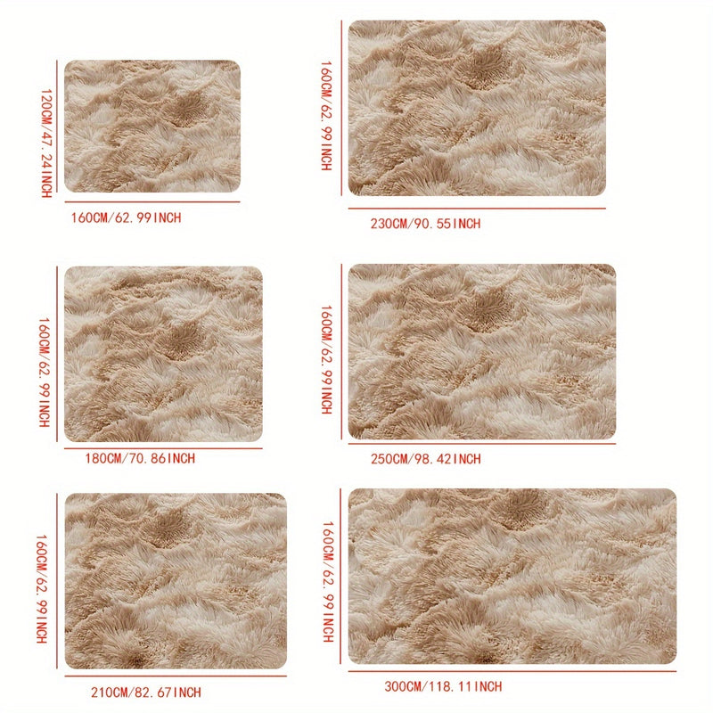 Alfombra Peluda de Felpa Inclusiva del Cielo 1pz - Ultra Suave 100% Poliéster, Base Antideslizante, Ligera y Fácil de Limpiar, Múltiples Tamaños hasta 2.16m² para Sala de Estar, Dormitorio, Decoración de Sala de Juegos, Alfombras para Salón