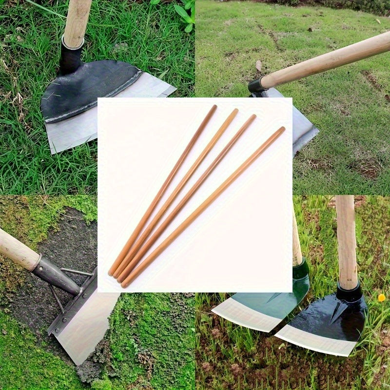 Instrumento de Jardinería Multifuncional con Mango de Madera - Adecuado para Rastrillar, Palar y Martilar - Perfecto para Trabajos de Jardinería y Diseño de Paisajes