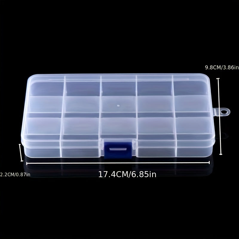 Caja de Almacenamiento Transparente de Múltiples Compartimentos, Caja de Joyería, Caja Organizadora, Caja de Medicinas