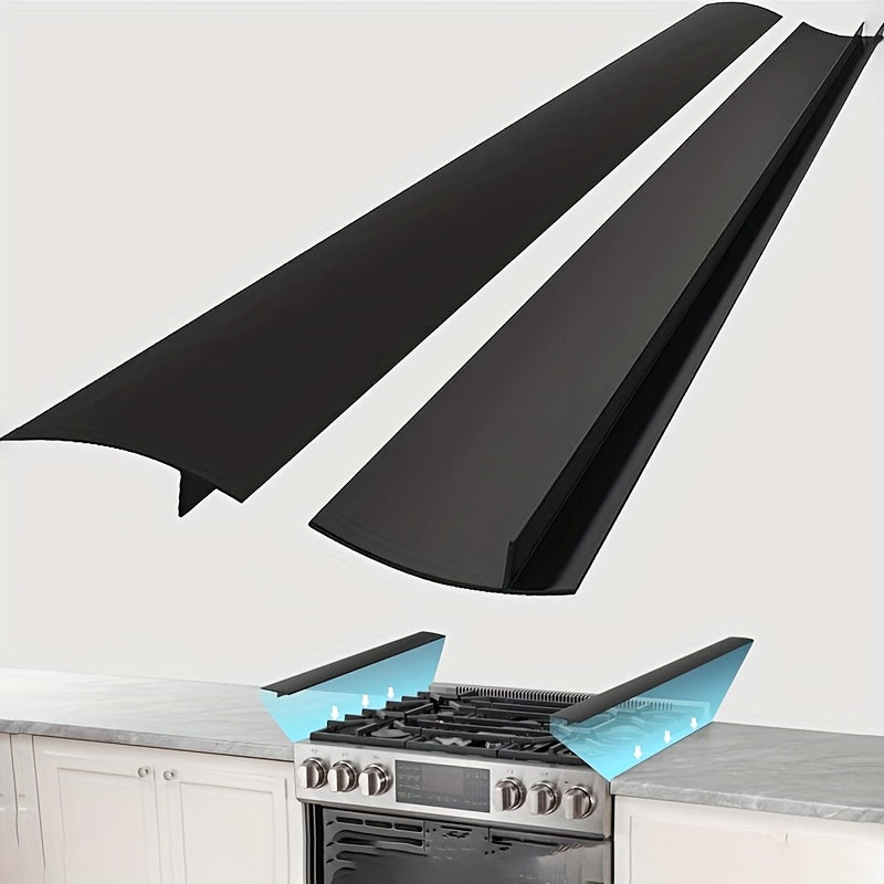 2-Unidad HeatGuard Cubierta de Silicón para Brecha de Estufa de Gas, 21-Pulgadas, No Eléctrica, Fácil Limpieza, Protector de Mostrador de Cocina Resistente al Calor, No Necesita Batería