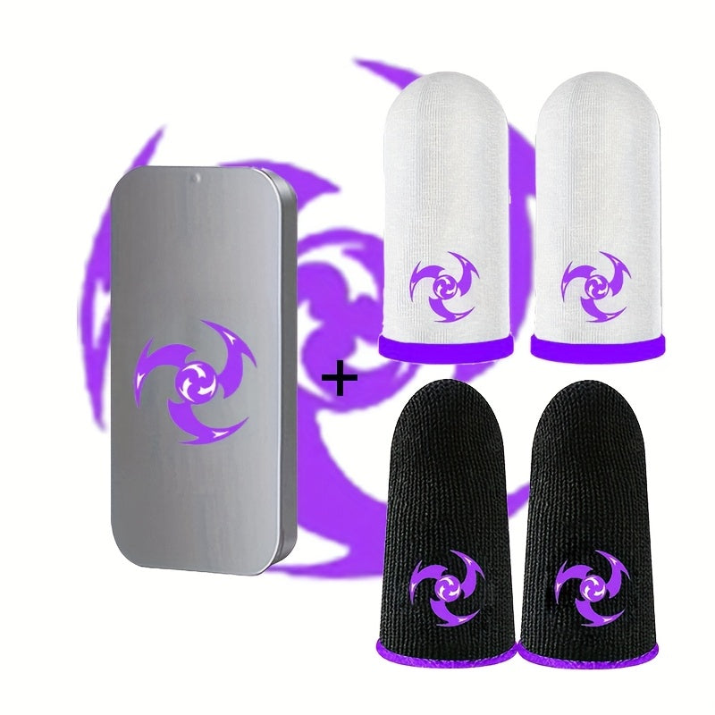 Manga de dedo de fibra de vidrio para juegos, cubierta de pantalla táctil para el pulgar, protector de pantalla táctil transpirable y sin costuras, deslizamiento suave, ligero y cómodo, mejora la experiencia de juego