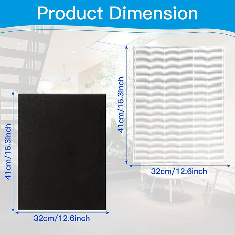 Juego de filtros de repuesto Winix PlasmaWave, 1 filtro HEPA verdadero + 4 prefiltros de carbón, compatible con purificadores de aire C535, 5300-2, 6300-2, P300, 9000, 5000, 5000B, material duradero de plástico y papel