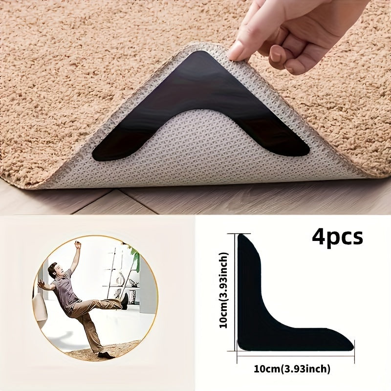 4/8/20/30 piezas de pegatinas y adhesivos antideslizantes de tipo L para alfombras y suelos de madera, adecuados para la sala de estar, comedor, baño, azulejos y áreas de suelo de madera, previenen el movimiento y el deslizamiento, aseguran que el tapete