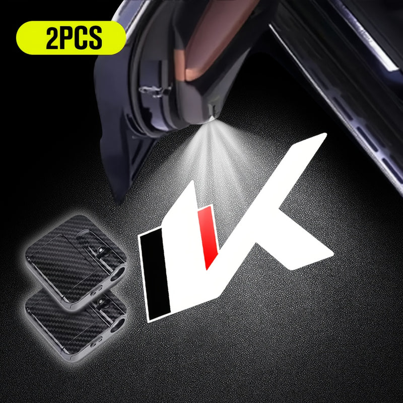 2 luces LED de bienvenida para auto con diseño de logo KIA, brillantes, funcionan con baterías, fácil instalación al abrir la puerta, ideales para vehículos, deportes, compatibles con Kia K2, K3, K4, K5, K7, K8, K9 - No incluyen baterías, accesorios para
