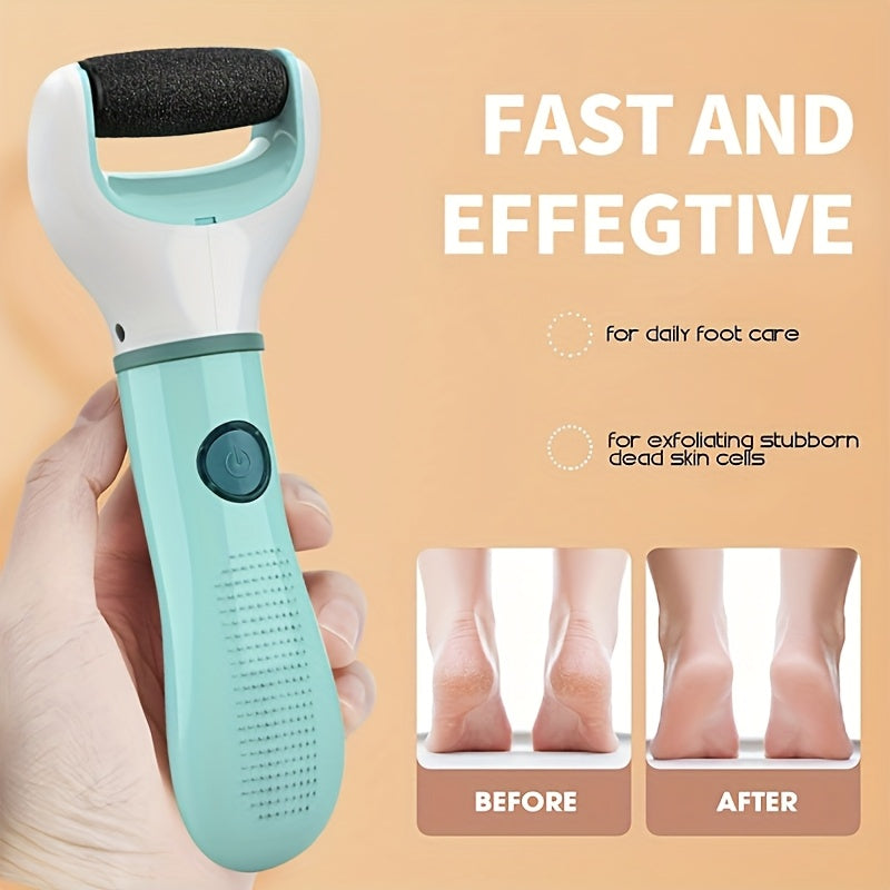 Amoladora eléctrica recargable USB, dispositivo de eliminación y protección para pies en color beige claro, máquina de belleza para el hogar