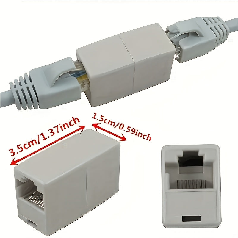 1 pieza/2 piezas/3 piezas/6 piezas/8 piezas conectores Ethernet, adaptador Ethernet recto de doble cabeza, conector Ethernet, extensión de cable Ethernet