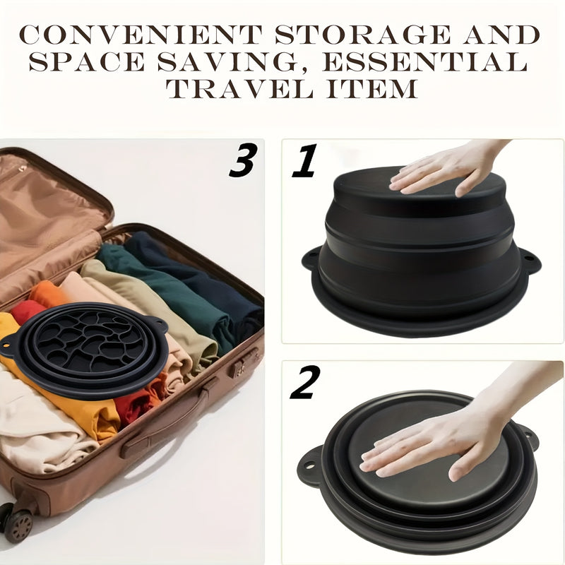 Baño de Hielo Portátil Plegable con Rejilla Desmontable y Borde Ergonómico a 30° - Taza Compacta para Relajación, Ideal para Viajes, Camping y Hogar, Fácil de Limpiar, Perfecto para Rostros en Movimiento