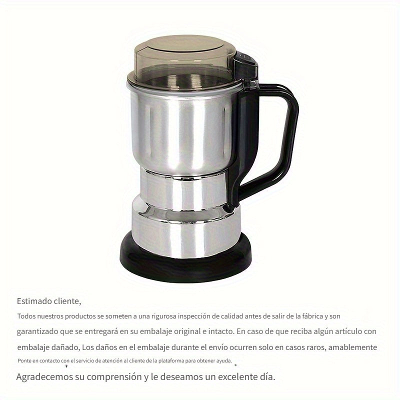 1pc, Mini Molinillo Eléctrico para el Hogar - Operación de Un Solo Toque, Protección contra Sobrecalentamiento, Molienda de Precisión para Café, Especias, Cereales, Solución de Almacenamiento Simple para la Cocina
