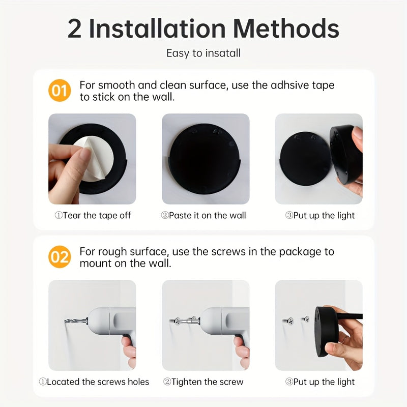 Iluminación de escaleras de alta luminosidad, luz automática con sensor de movimiento, lámpara de pared recargable USB, luz nocturna inalámbrica, ideal para escaleras y pasillos