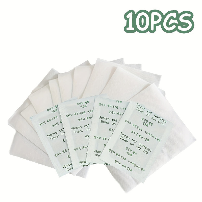 10/50 Piezas de Parches para Pies Sin Olor, Accesorios de Baño y Ducha para Cuidado de los Pies, Almohadillas Limpiadoras
