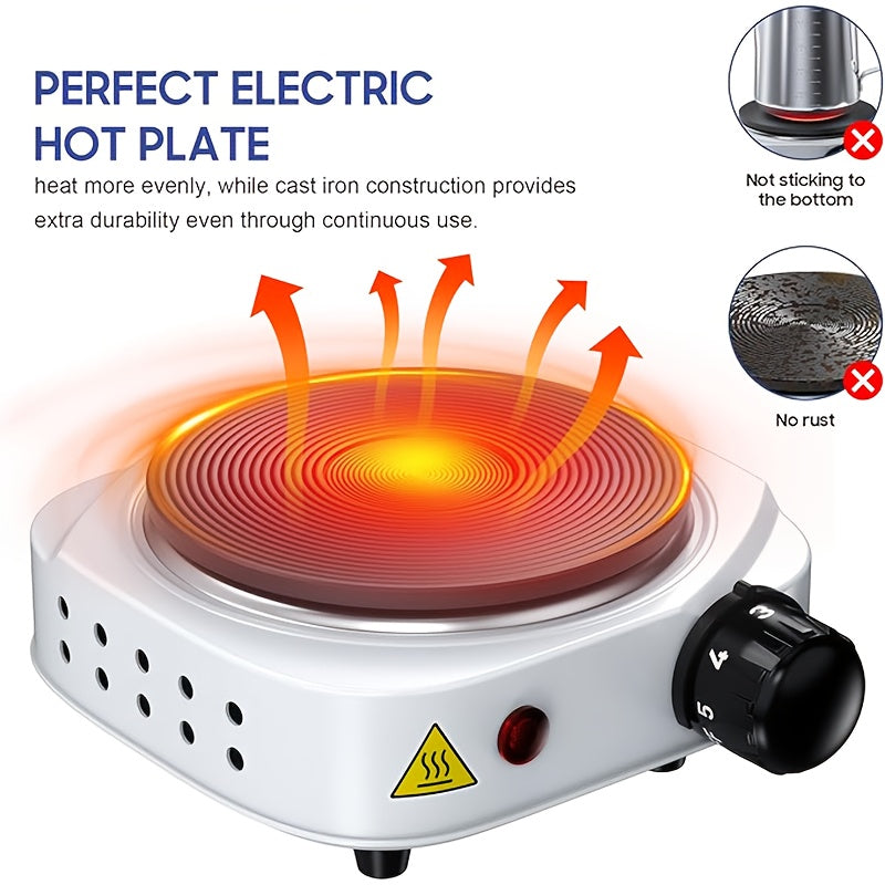 Calentador portátil compacto blanco, adecuado para el hogar, el dormitorio o la oficina, para calentar bebidas como el café.