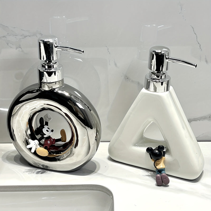 Botella de cerámica elegante y de lujo con diseño premium, ideal para almacenar jabón líquido, ligera y fácil de transportar