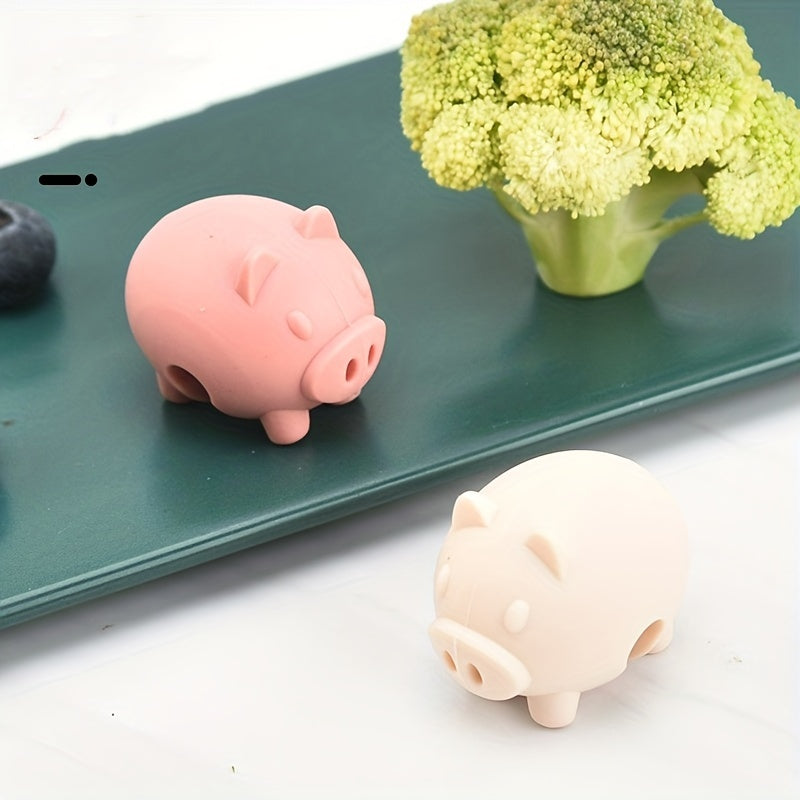 Agarraderas de Silicona con Forma de Cerdo para Ollas, Agarraderas de Borde Anti-Derrames de Grado Alimenticio para Utensilios de Cocina, Agarraderas de Ollas de Cocina