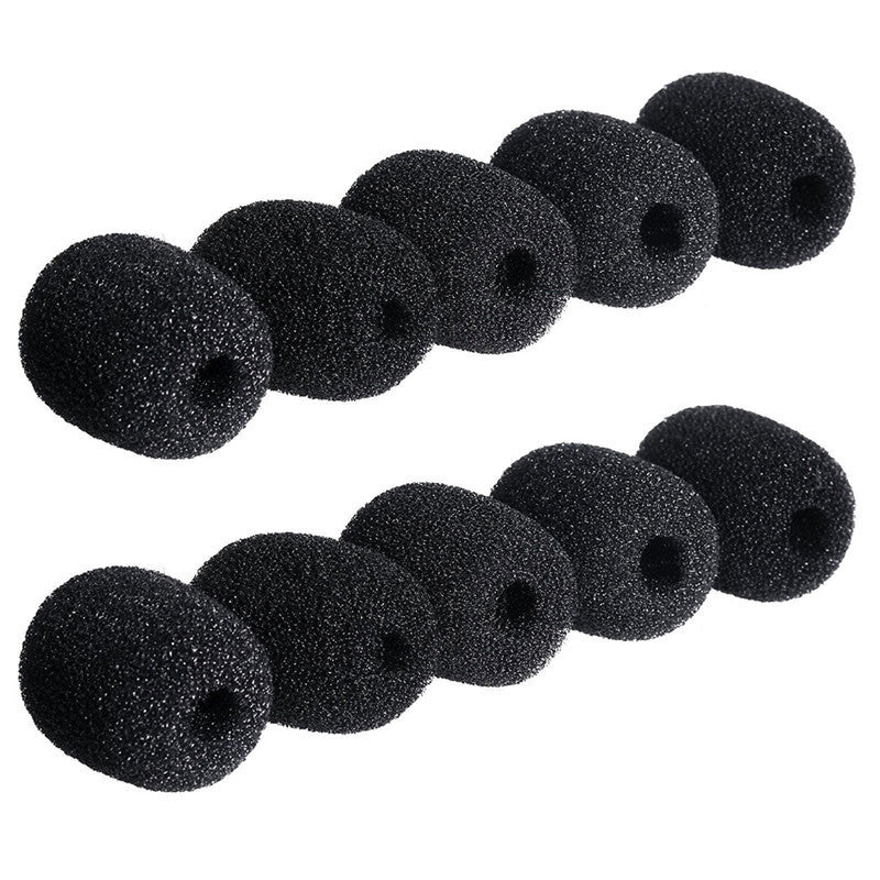Conjunto de 5 Piezas de Protector Antiviento para Micrófono, Almohadilla de Espuma Suave para Cubrir el Micrófono, Esponja en Color Claro Beis