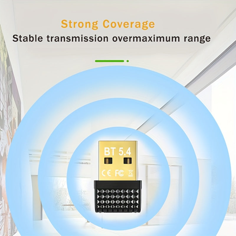 Receptor de dongle inalámbrico USB, compatible con 5.3/5.1/5.0/4.2/4.1/4.0 y otras versiones de dispositivos, adecuado para computadoras/auriculares/teclados/mouse habladores y otros dispositivos, Windows11/10/8.1, enchufe y juego, adaptador de red inalá
