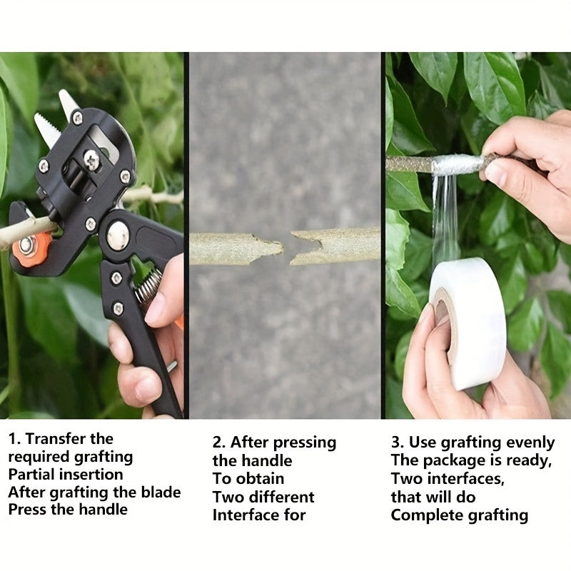 1 pza. Tijeras de podar clásicas de acero inoxidable para jardín, podadora de injerto, herramienta de poda de árboles frutales para jardineros y agricultores.