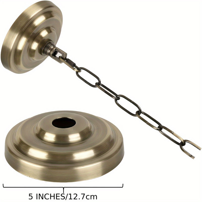 Kit de Tejado de Bronce Vintage de Alta Resistencia con Cadena de Luz Colgante de 97.54cm - Fácil Instalación, Alta Capacidad de Carga para Lámparas de Araña y Luces de Techo