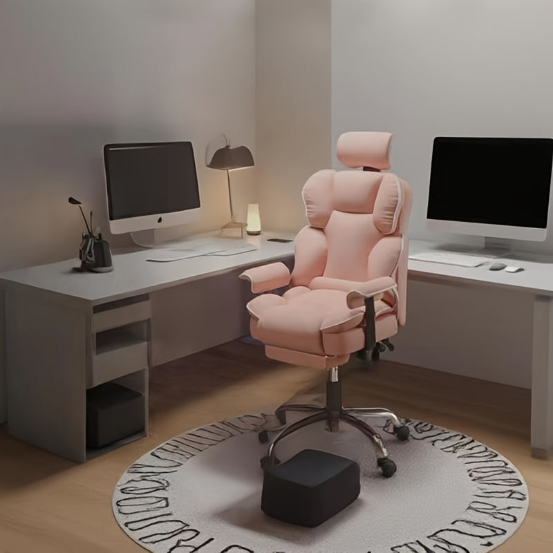 Práctica, duradera y única silla de escritorio y oficina, silla para juegos, cuero PU, ergonómicamente ajustable con respaldo alto, giratoria con reposapiés y soporte lumbar, ideal para hogar u oficina