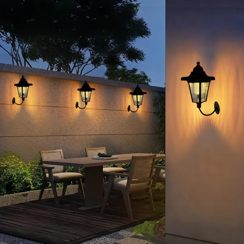 Linterna Solar de Pared, Encendido/Apagado Automático con Sensor al Atardecer y Amanecer para Exterior: Ideal para Jardín, Patio, Senderos y Decoración de Cobertizo o Porche – Regalo Perfecto para Jardineros