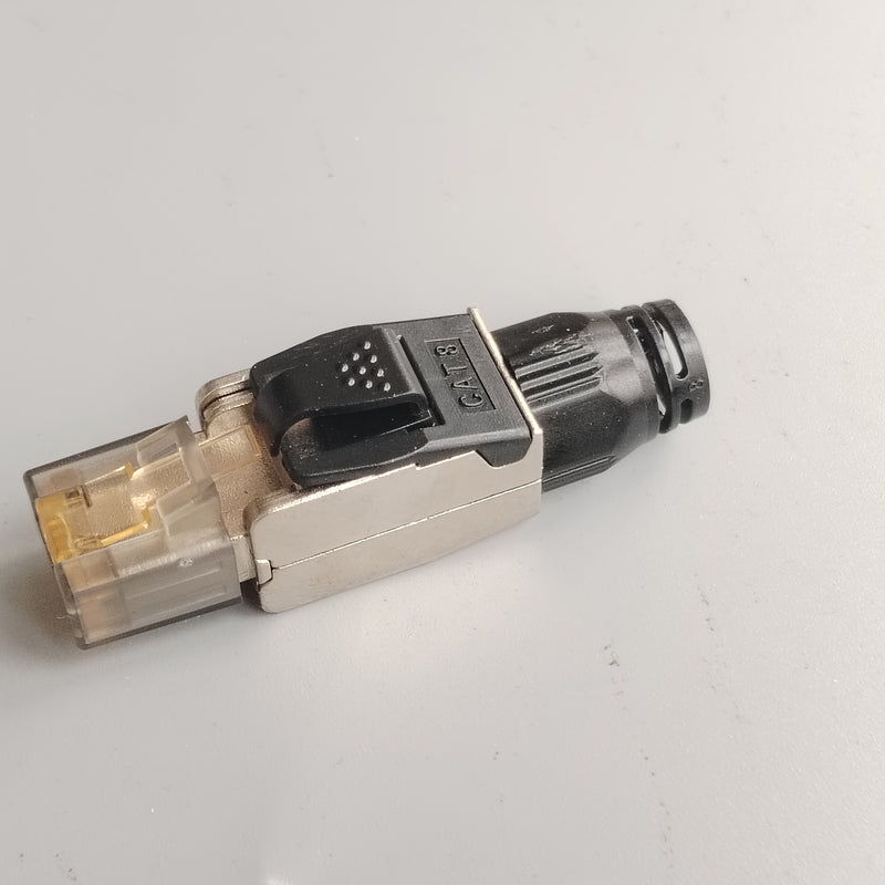 RJ45, CAT.6A, CAT.7, CAT.8 Cable Ultra Seis Clase Siete Clase Ocho Clase Crystal Head Meters Transmisión Escudo Libre de Presión Crystal Head Cable Eléctrico Adaptador de Red