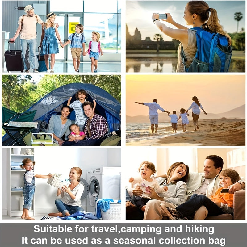 1 Set De 10 Piezas, Bolsas De Compresión Para Viajes, Accesorios De Viaje, Bolsas De Ahorro De Espacio, No Se Necesita Vacío Ni Bomba, Bolsas De Almacenamiento Al Vacío Para Artículos Esenciales De Viaje, Organizadores De Embalaje Para Viajes Y El Hogar