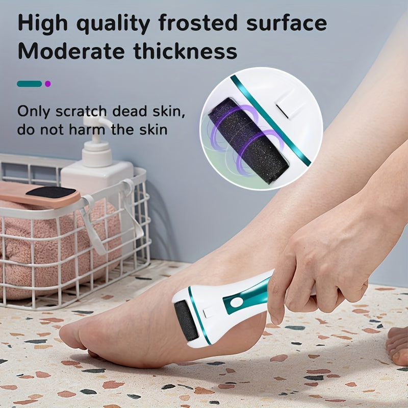 Afeitadora de pies eléctrica, juego de carga USB, lima de uñas portátil, diseñada para el cuidado de las uñas en casa!