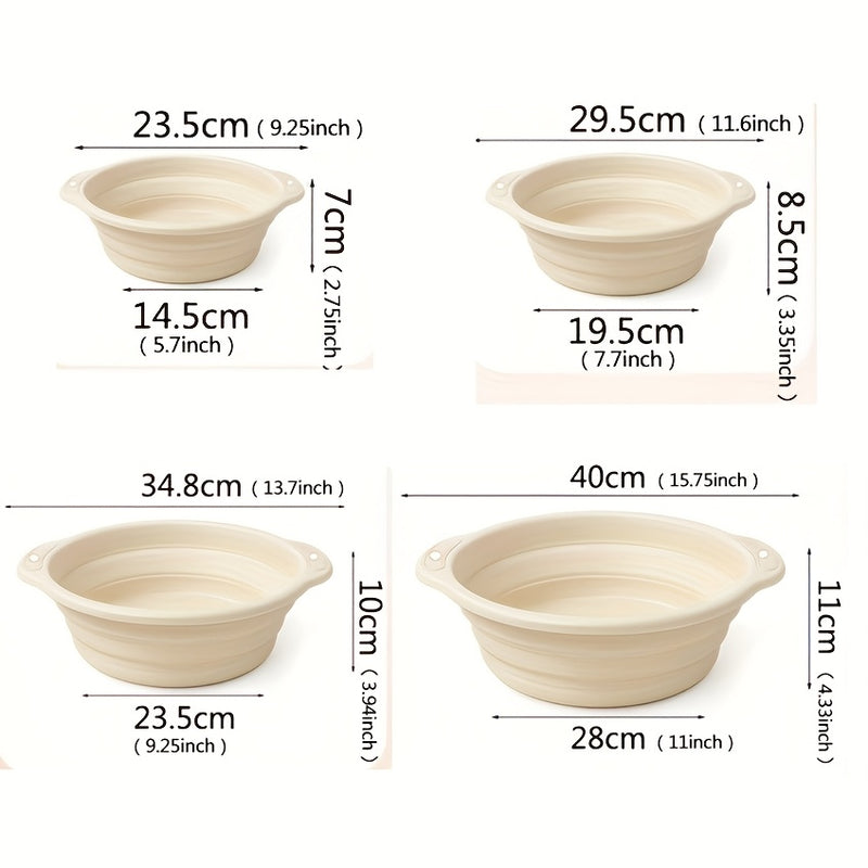 Fondo de lavabo portátil plegable - Material duradero de PP, no necesita electricidad, diseño ahorrador de espacio para el hogar, dormitorio, viajes y cocina - Incluye remojo de pies y baño de manos, fondo de lavabo plegable portátil, solución de baño pa