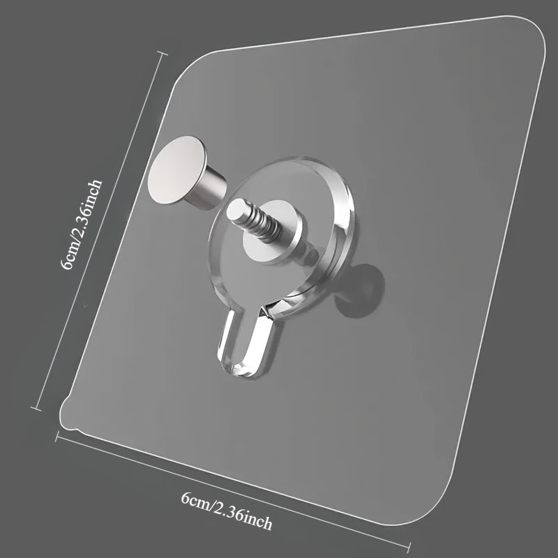 20pcs Ganchos Adhesivos Fuertes para Pared - Sin Taladro, Impermeables y Contemporáneos de Plástico para Cocina & Baño, Fácil Instalación sin Daños para Cuadros, Marcos, Posters, Relojes, Ganchos de Utilidad