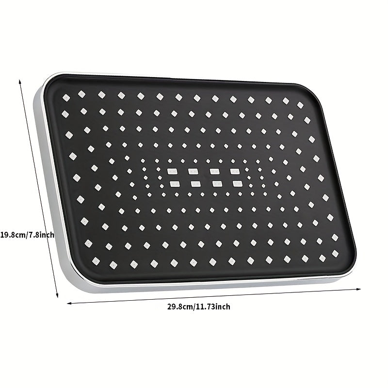 Rociador de Lluvia Cuadrado Montado en el Techo de 30.48 cm - Cabezal de Ducha Superior con Rotación 360°, Ahorro de Agua y Gran Flujo, Plástico Duradero para Mejora del Baño, Accesorio Moderno