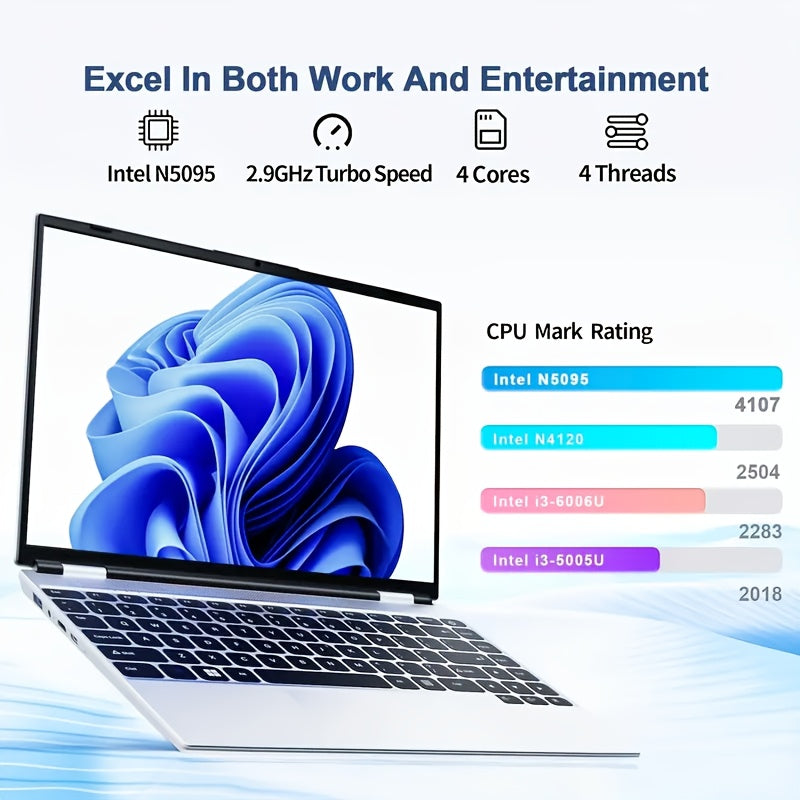 Portátil 2025 Intel Core, 2.9GHZ, 16+1TB SSD, Pantalla IPS 16'' 1920x1080, Ideal para la Oficina Diaria y Estudiantes, Imprescindible en la Vida Universitaria