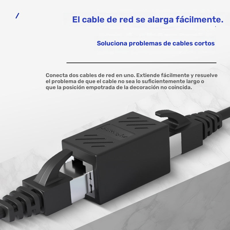 Adaptador Ethernet Inteligente RJ45 - Conector Pasante para Computadoras y Accesorios, No Requiere Batería