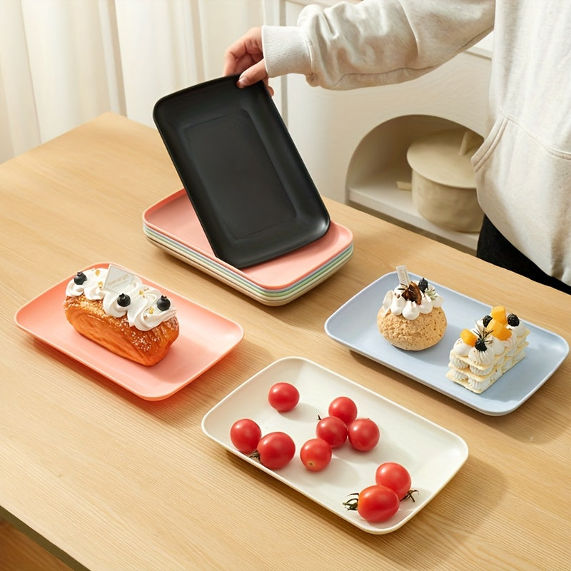 6 platos para comida, uso diario en el hogar, varios colores que aumentan el apetito, también para restaurantes y cafeterías, gran capacidad, moldeado integrado para fácil limpieza